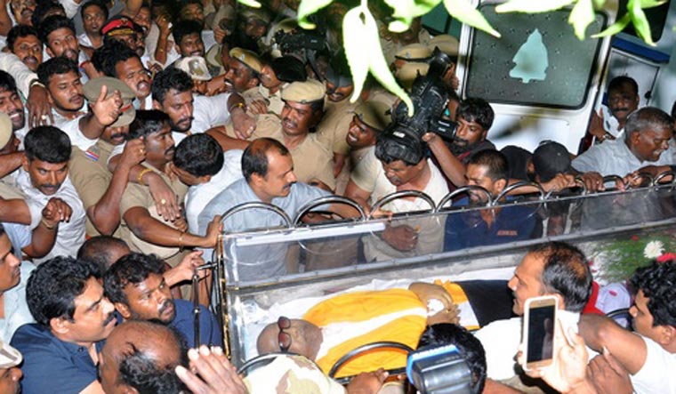 Karunanidhi death.